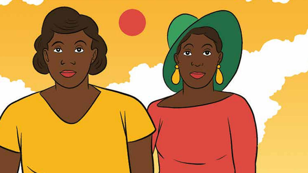 Les soeurs Nardal. Dessin de Raphaëlle Macaron.