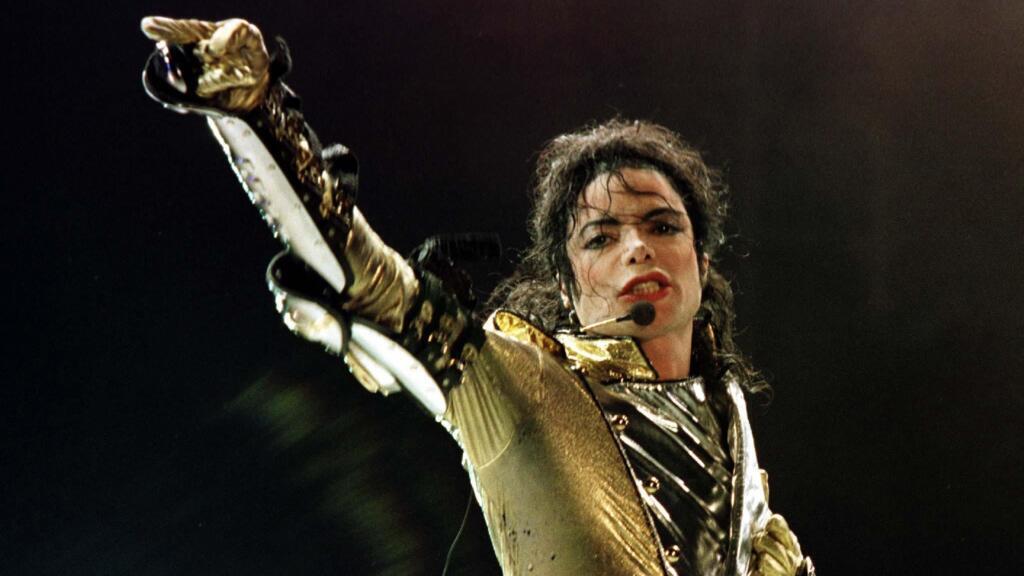 Michael Jackson en concert à Vienne, en Autriche, en 1997.