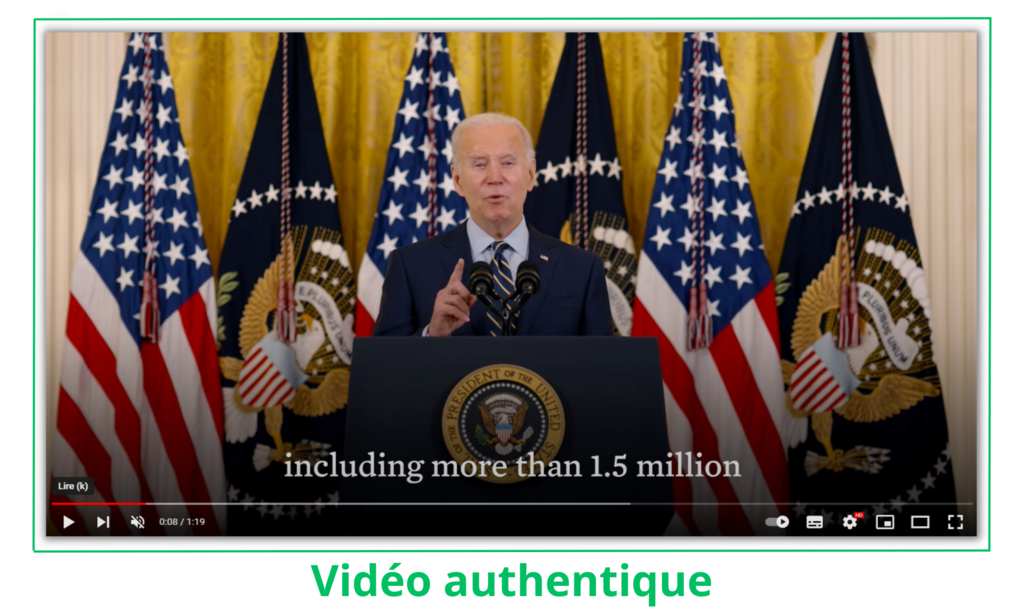 Discours de Joe Biden sur les coûts de l'insuline diffusé le 7 décembre 2021.