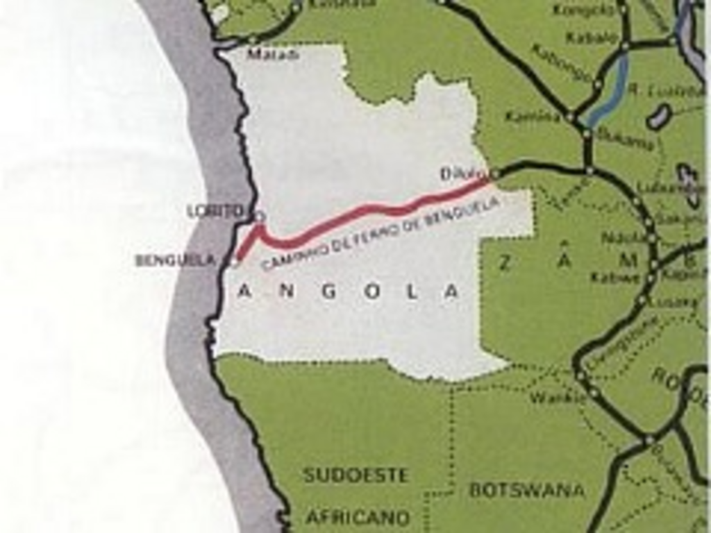 O Corredor do Lobito abrange Angola, a Zâmbia e a RDC