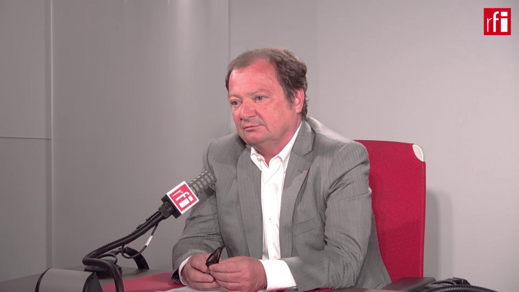 Stéphane Peu, député communiste, candidat NUPES sur la 2e circonscription de la Seine-Saint-Denis, dans le studio de RFI, le 7 juin 2022.