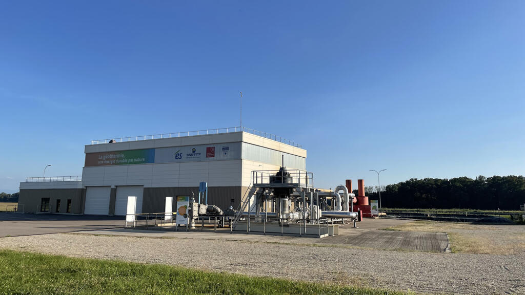 Une centrale de géothermie profonde, à Rittershoffen dans l'est de la France, où pourrait être extrait du lithium d'ici à 2030.