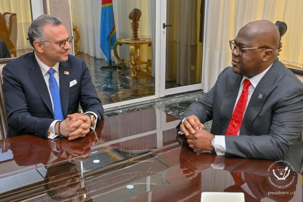 Image d'archive / RD Congo : Massad Boulos, conseiller principal pour l’Afrique de Donald Trump, a été reçu par le président Tshisekedi le 3 avril 2025 à la Cité de l’Union africaine à Kinshasa. (illu
