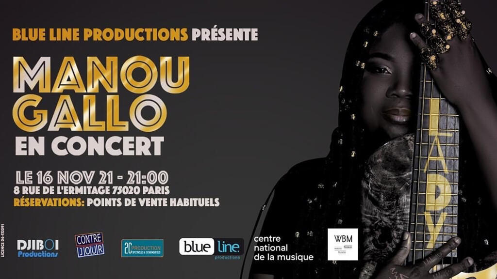 Affiche du concert parisien de Manou Gallo.