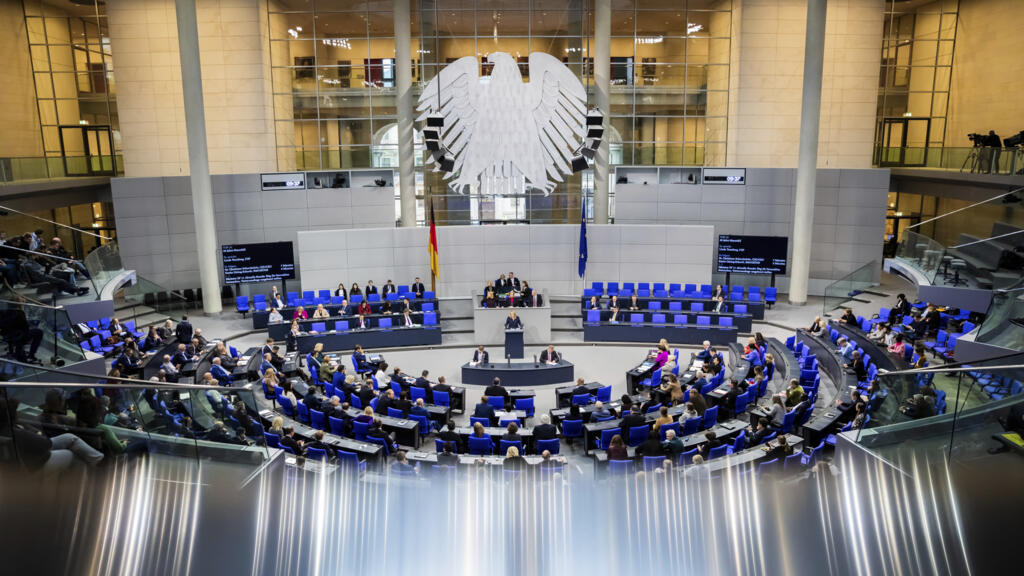 Imagem do Bundestag, o Parlamento alemão.