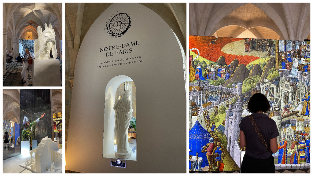 Exposição sobre Notre-Dame no Collège de Bernardins, em Paris, mostra história da catedral. 