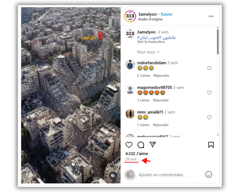La vidéo originale, générée par IA, a été publiée sur Instagram le 28 mai 2025.