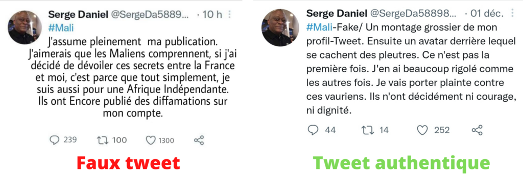 Captures d'écran/Twitter/Montage RFI