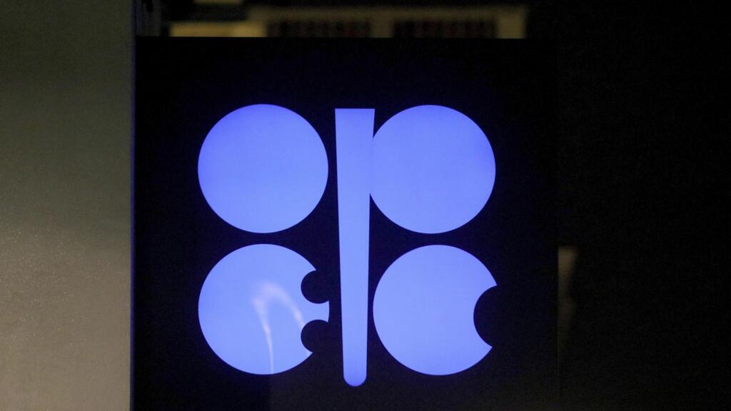L'étiquette publicitaire de l'Organisation des pays exportateurs de pétrole (OPEP) brille à son siège à Vienne, en Autriche, le 19 décembre 2019. (Image d'illustration)