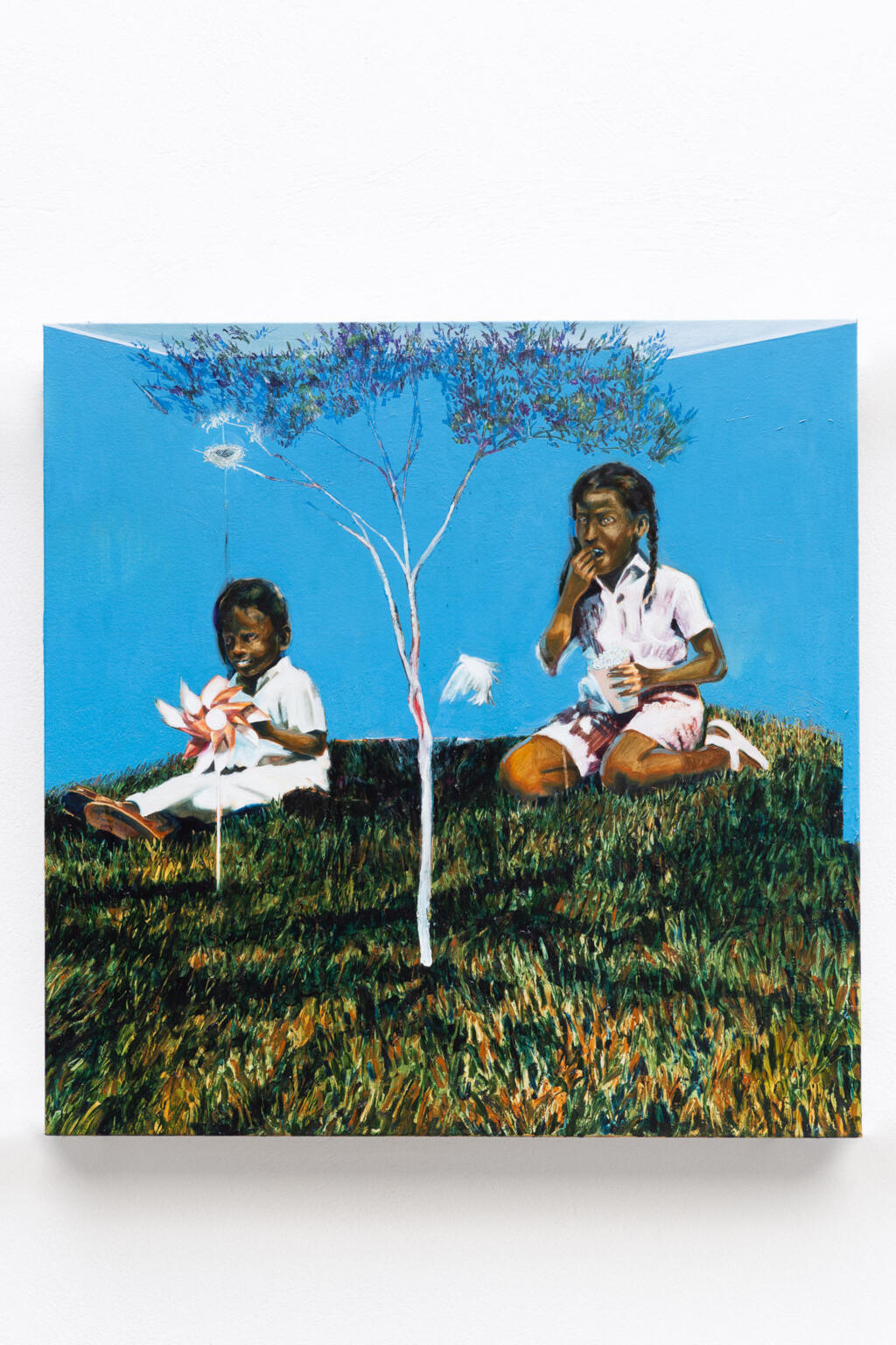 "Paisagem interior, cena prosaica e quaresmeira", de Antonio Obá, é uma das obras inéditas da exposição "Festim da alma".