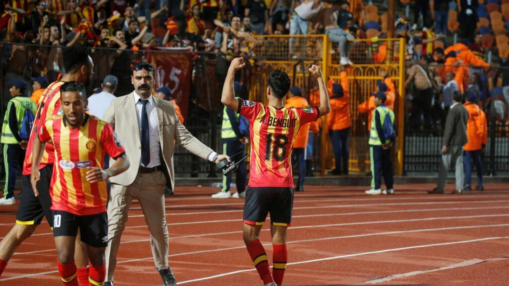 Lors du match de football entre Zamalek et l'Espérance Tunis, le 28 février 2020 au Caire.