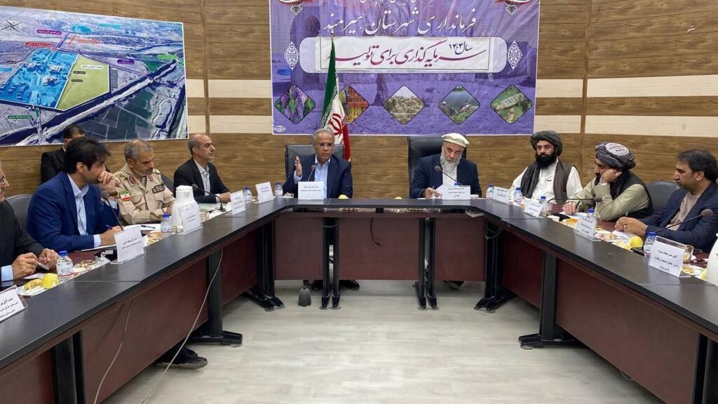 دیدار هیئت اقتصادی رژیم طالبان با استاندار سیستان و بلوچستان در شهرستان هیرمند. 15 نوامبر 2025