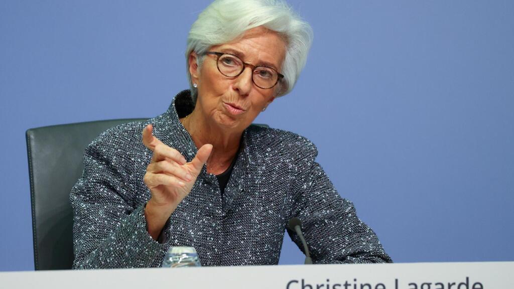 Christine Lagarde, présidente de la Banque centrale européenne, lors d'une conférence de presse à Francfort en Allemagne, le 12 mars 2020.