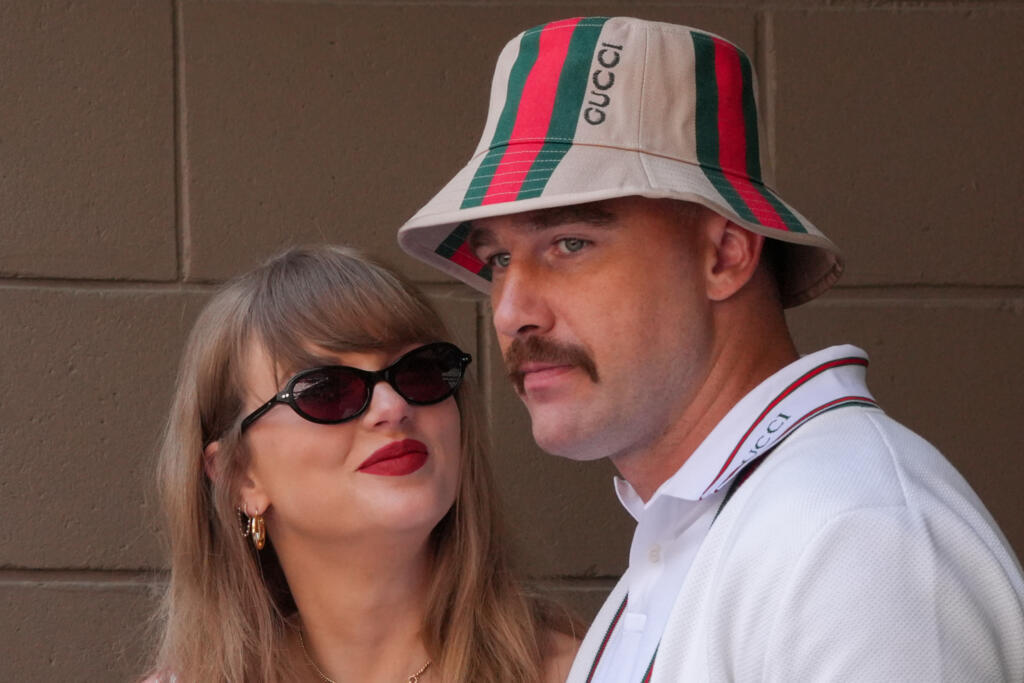 Taylor Swift and Travis Kelce, seen at the US Open in 2024, announced their engagement in August 2025