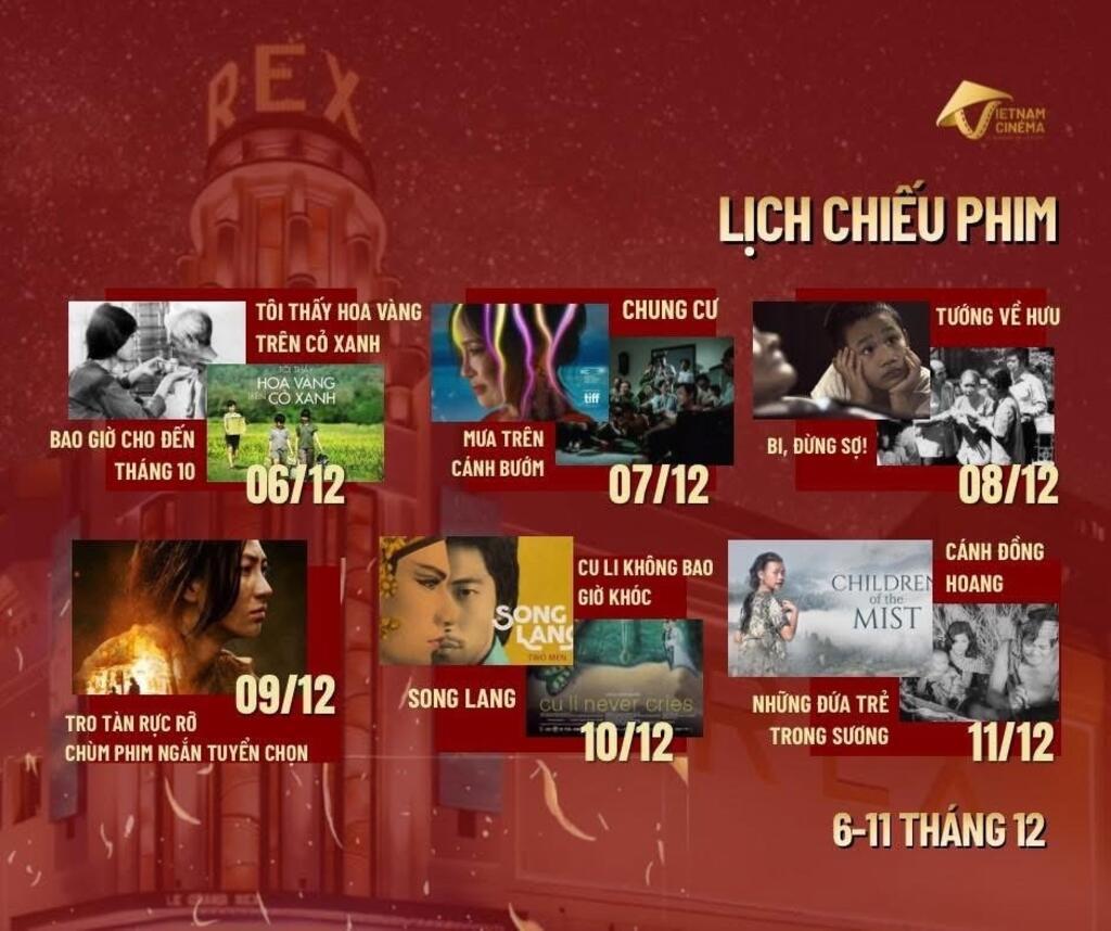 Lịch chiếu phim Tuần Điện ảnh Việt Nam tại Paris (05-12/12/2025), rạp le Grand Rex, Paris, Pháp.