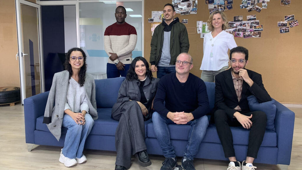 Bruno Faure dans les locaux d’Impact Lab à Casablanca, incubateur de start-ups africaines.