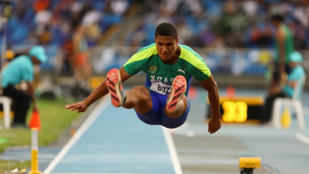 Gabriel Boza repetiu em Cali o seu melhor salto desta temporada: 7,90 m.
