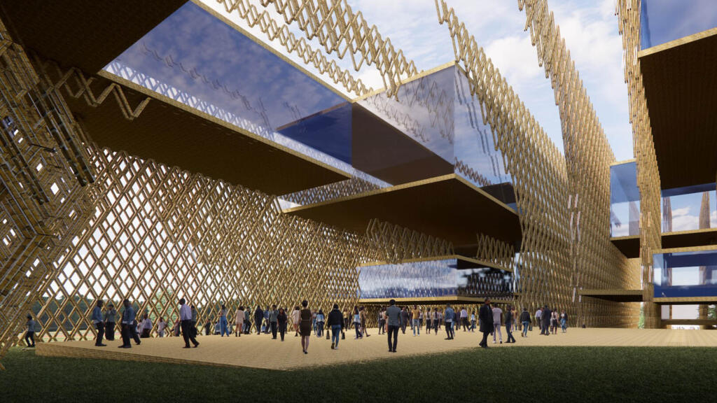 Projeto da filial brasileira do Centro Pompidou, que será construído em Foz do Iguaçu.