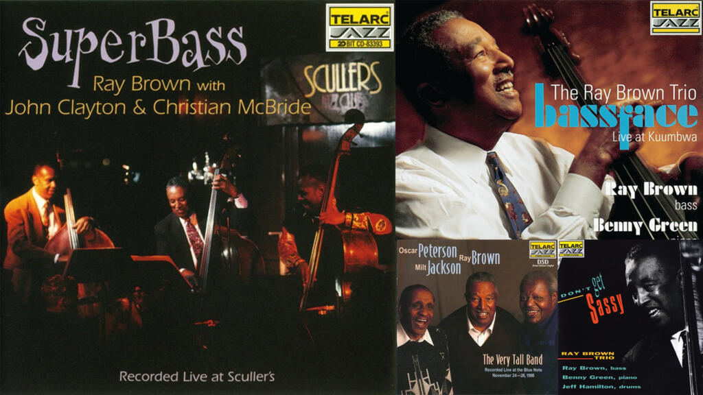 Quelques albums de Ray Brown parus dans les années 90.