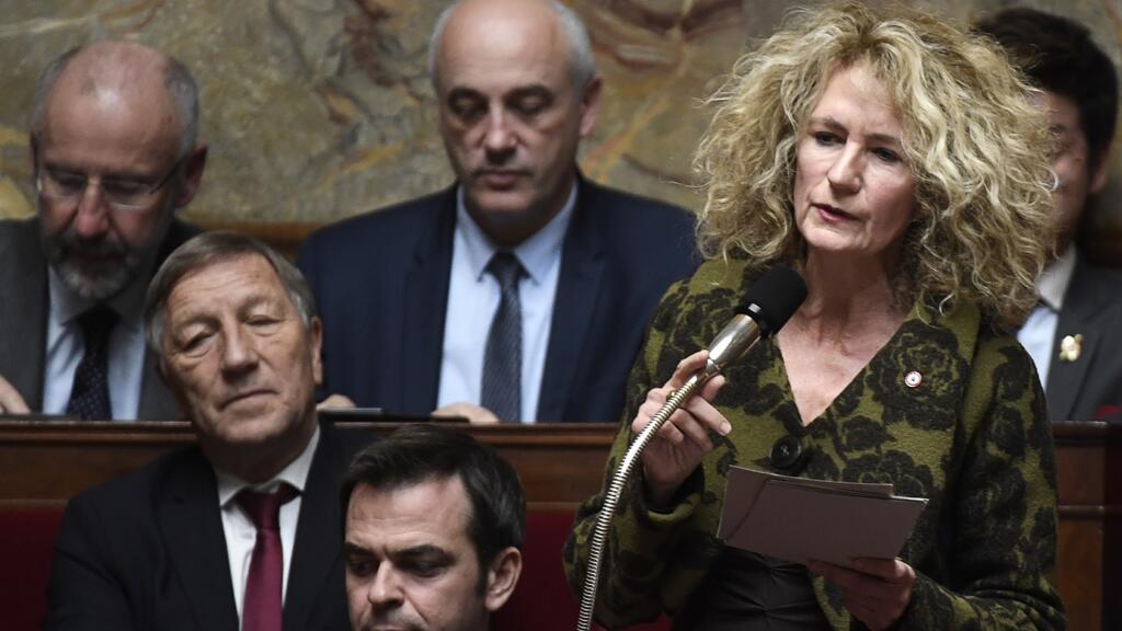 La député LaREM du Bas-Rhin, Martine Wonner (à dr.), à l'Assemblée nationale.