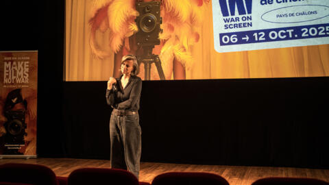Ania Szczepanska, lors de la projection de «Sous la terre» au festival War on Screen, en octobre 2025.