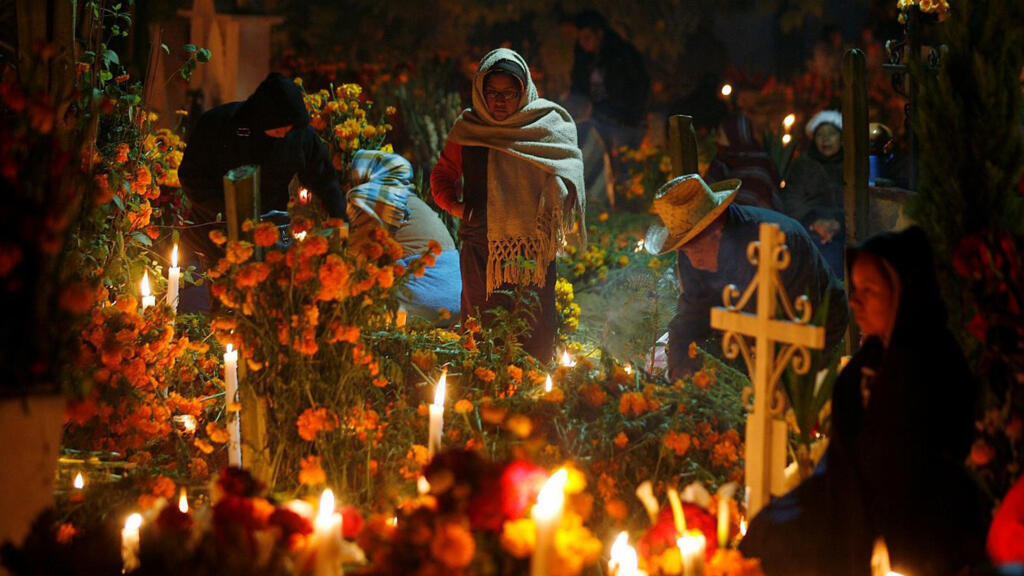 Cimetière au Mexique.