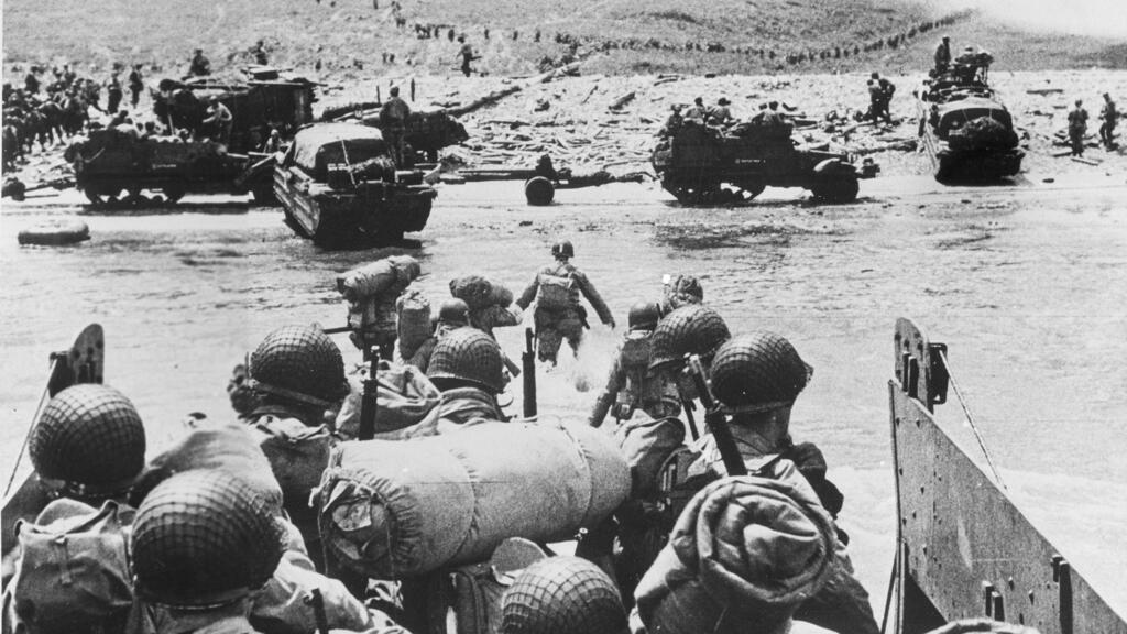 Débarquement des Alliés sur les plages de Normandie le 6 juin 1944.