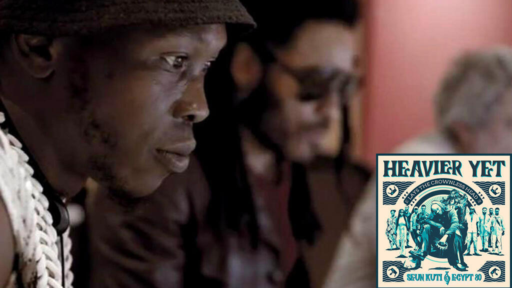 Seun Kuti, Lenny Kravitz et l'ingénieur du son Sodi Marciszewer en studio.