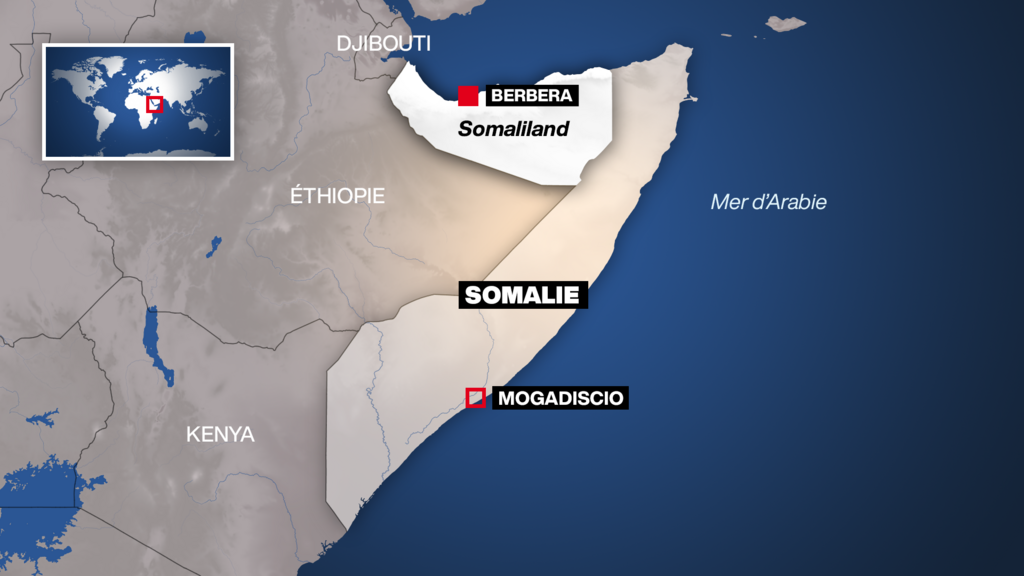 存档地图 / 非洲之角:索马里(la Somalie)及在1991年5月自行宣布独立的索马里兰位于北部。
RFI Carte / Dans la Corne de l’Afrique, le Somaliland est la région séparatiste. Le Somaliland a unilatéralement déclaré son indépendance de la Somalie en mai 1991. (illustration)