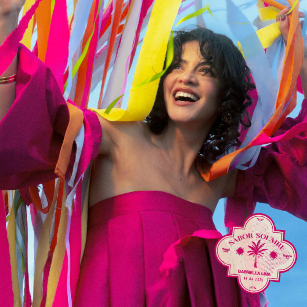Capa do CD "Sabor Solaire" de Gabriellla Lima, lançado neste mês de abril de 2025 na França.