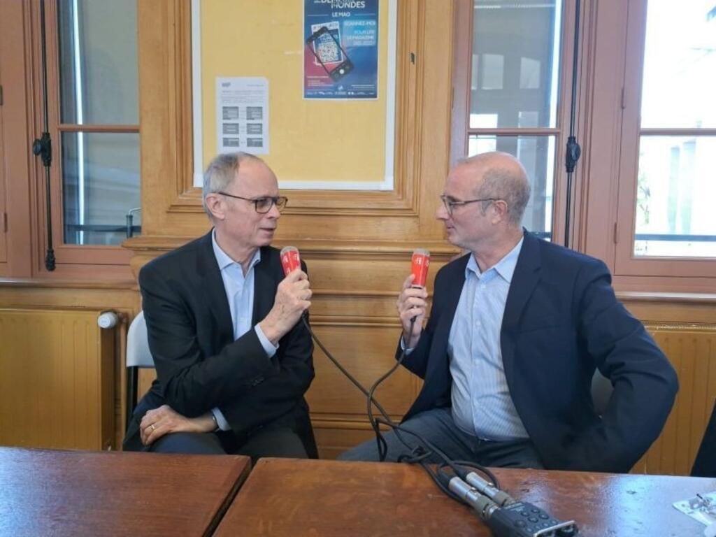Jean Tirole (Nobel d'économie 2014) avec Bruno Faure (RFI)