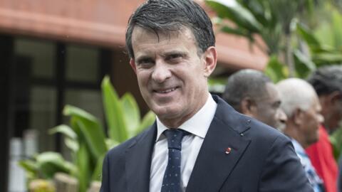 Le ministre des Outre-mer Manuel Valls à Nouméa en Nouvelle-Calédonie, le 22 février 2025.