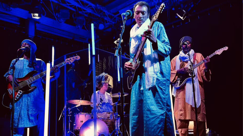 Bombino, Nabil Othmani, Dia et Corey Wilhelm à RFI.