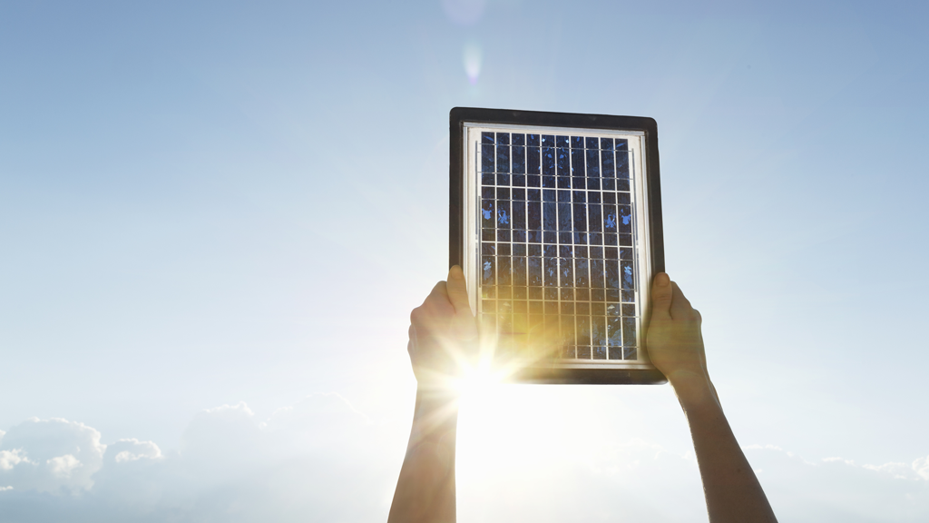 Un panneau photovoltaïque.