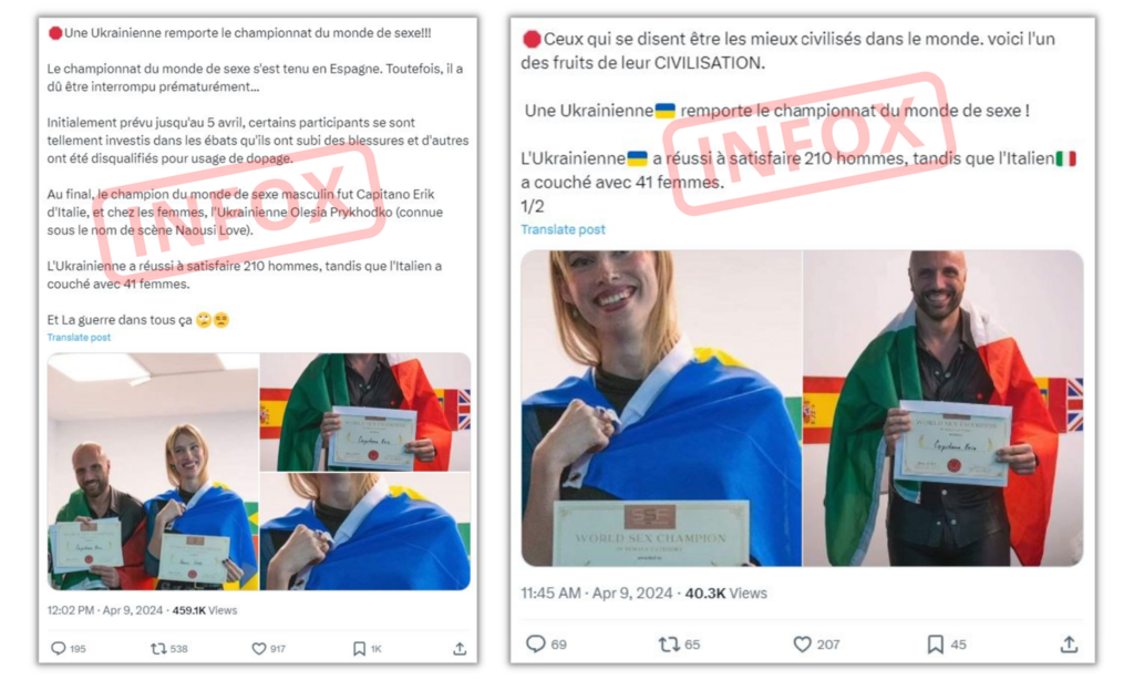 De nombreux commentaires partagent le narratif d'une Ukraine "décadente".