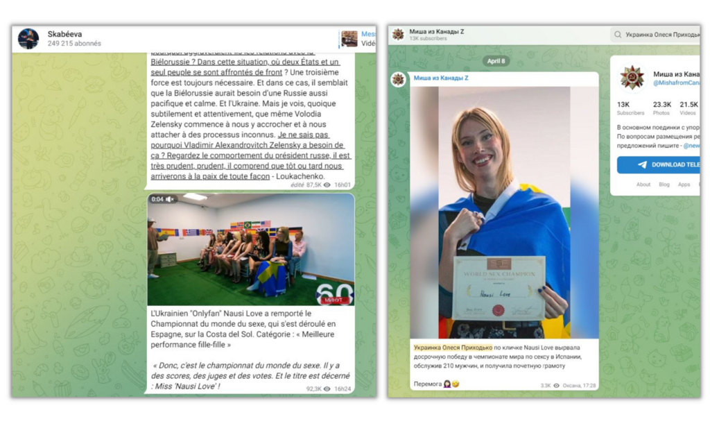 L'infox est d'abord apparue en russe avant de devenir virale sur les réseaux sociaux de premier plan.