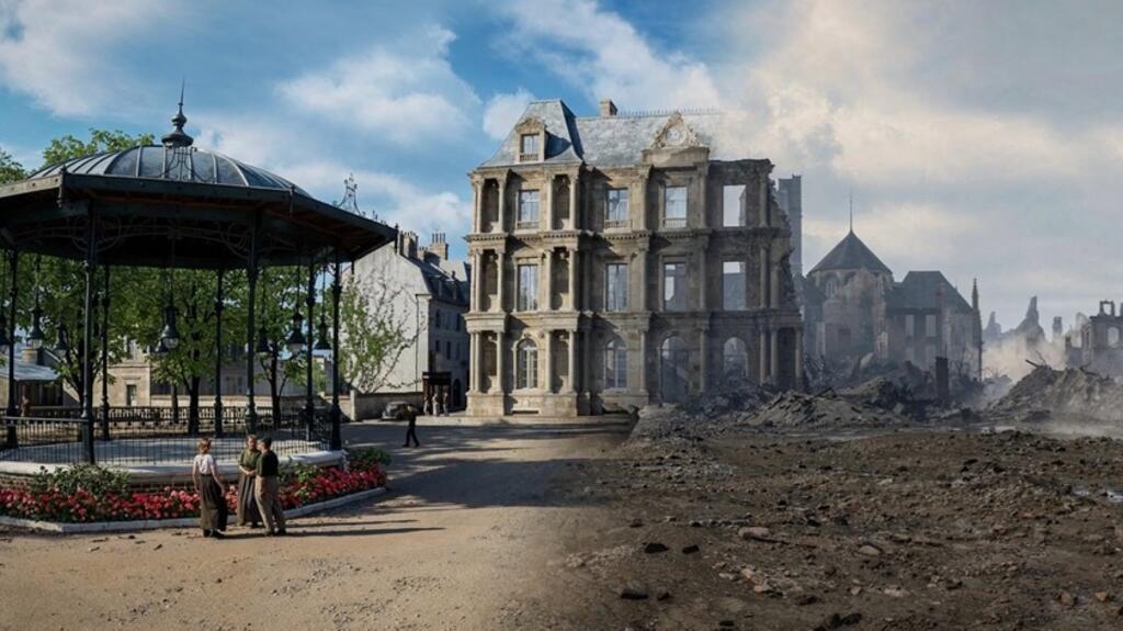 La jeune société française Timescope propose une expérience immersive de voyage dans le temps en réalité virtuelle de la ville de Saint-Lô, avant, pendant, et après le 6 juin 1944.