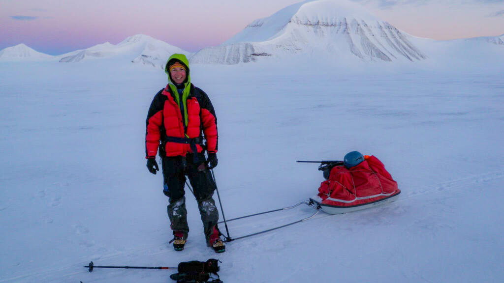 Heidi Sevestre dans les Svalbard.
