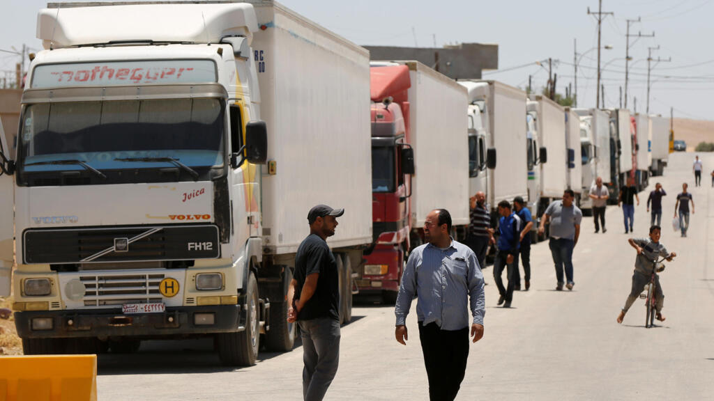 Camions d'aide humanitaire entrant en Syrie le 1er juillet 2018 (image d'illustration).