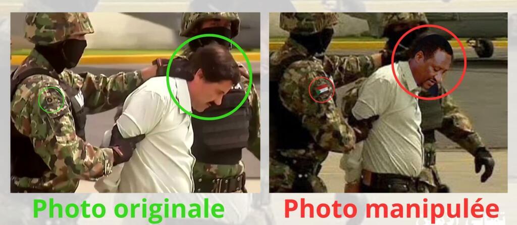 La tête du général Hemetti a été fallacieusement apposée sur celle de Joaquín Guzmán, alias "El Chapo".