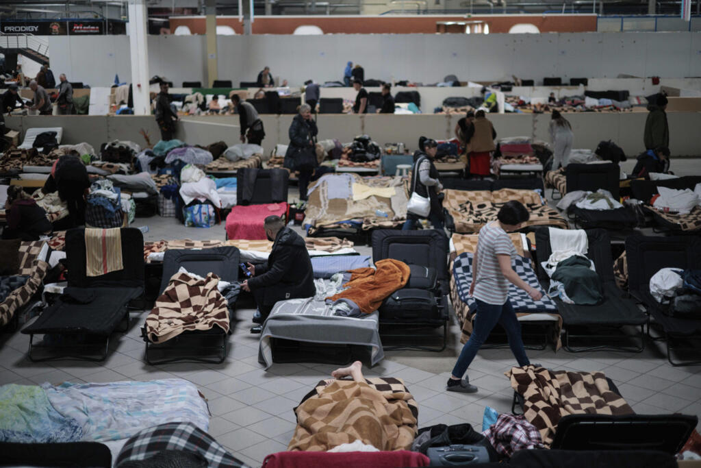 Un centre pour réfugiés ukrainiens non loin de de Varsovie, en Pologne, le 14 février 2023.