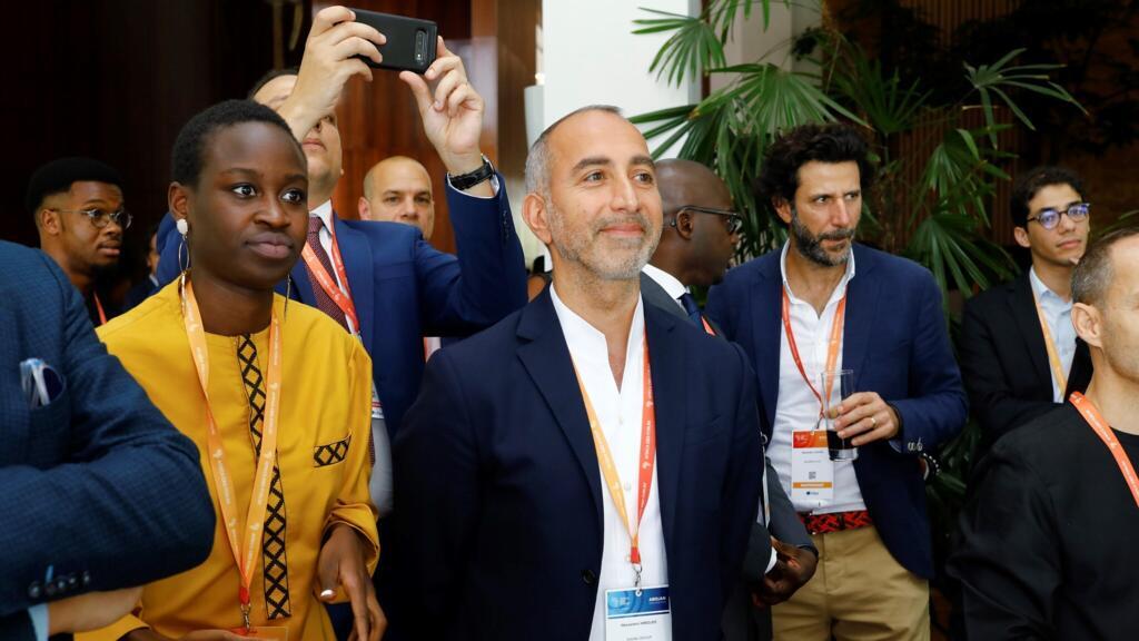 Mareme Dieng (500 Global) et Hassanein Hiridjee (Axian) lors de l'Africa CEO Forum.