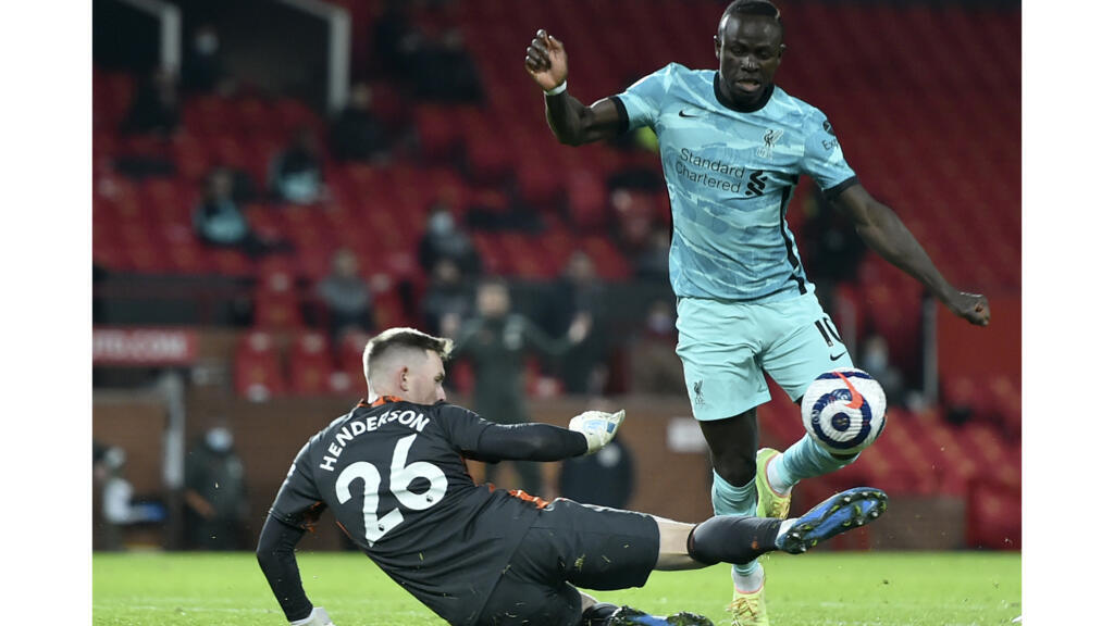 Sadio Mané (Liverpool) lors du match contre Manchester United, le 13 mai 2021.