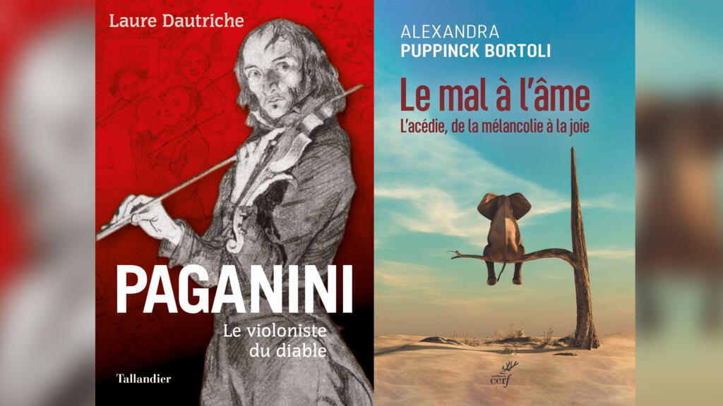 «Paganini le violoniste du Diable» (Tallandier), de Laure Dautriche et «Le mal à l’âme, l’acédie : de la mélancolie à la joie» (Cerf), d'Alexandra Puppinck Bortoli.