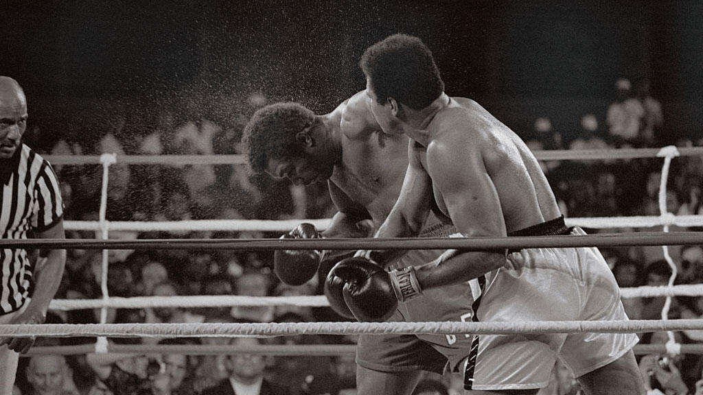 Le combat de Mohamed Ali contre George Foreman à Kinshasa, en 1974.
