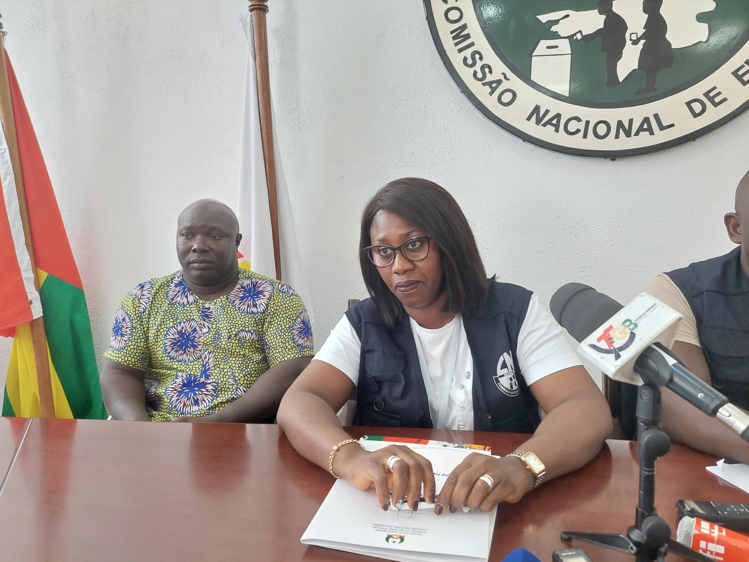 Felisberta Vaz Moura, la porte-parole de la Commission nationale des élections en Guinée-Bissau.