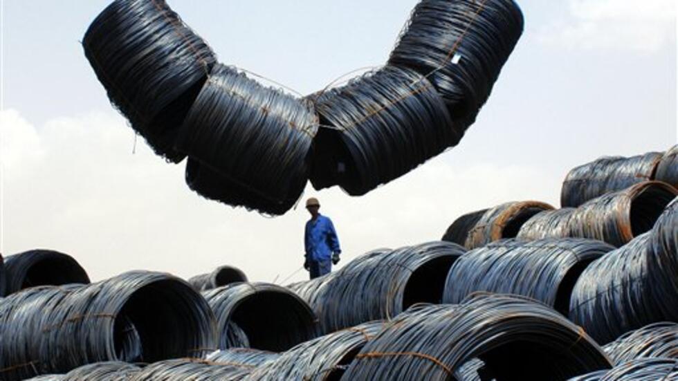 Một kho thép cán tại Thẩm Dương, tỉnh Liêu Ninh, Trung Quốc.