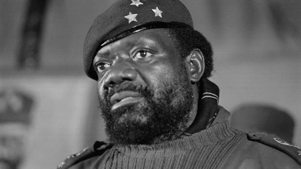 Jonas Savimbi, le 1er Juin 1985 à Jamba, Angola.