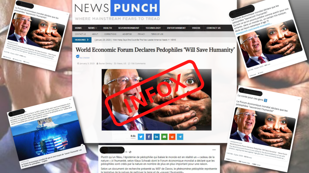 Non, le Forum économique mondial n'a jamais déclaré que la pédophilie pouvait sauver le monde.