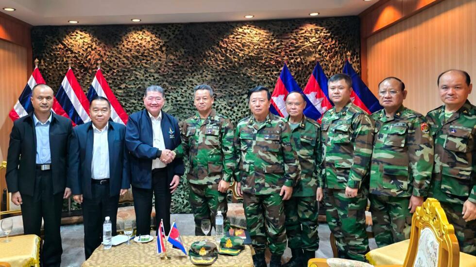 ជំនួបចរចារវាងប្រមុខកងទ័ពកម្ពុជា និងថៃ កាលពីថ្ងៃទី៥មិថុនា ២០២៥ ក្រោយពីទាហានថៃបាញ់ទាហានកម្ពុជាស្លាប់ម្នាក់